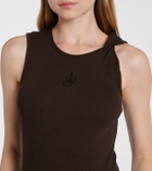 JW Anderson Embroidered cotton maxi dress