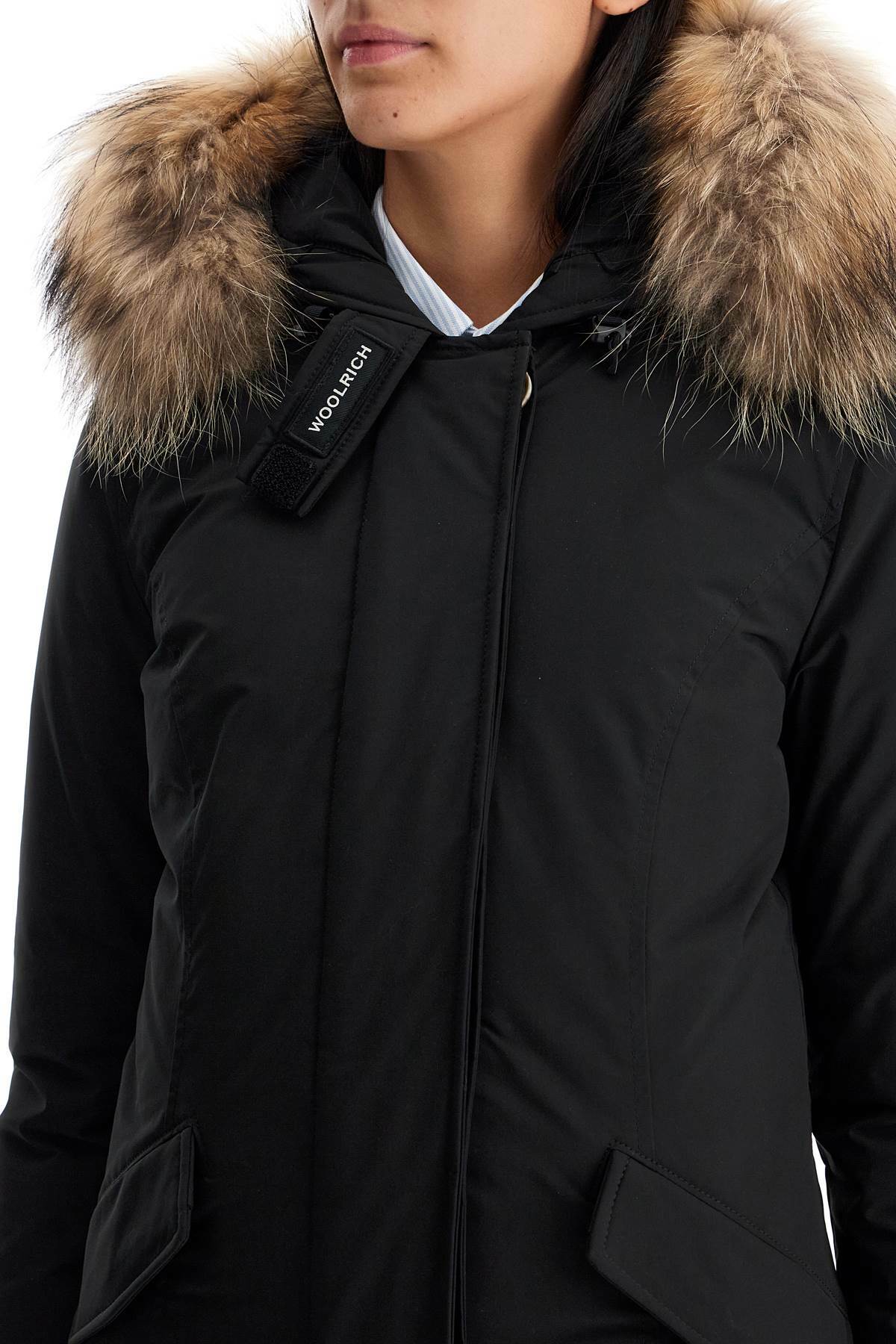 WOOLRICH luxury arctic parka with fur Black Woolrich