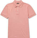 TOM FORD - Garment-Dyed Cotton-Piqué Polo Shirt - Men - Pink