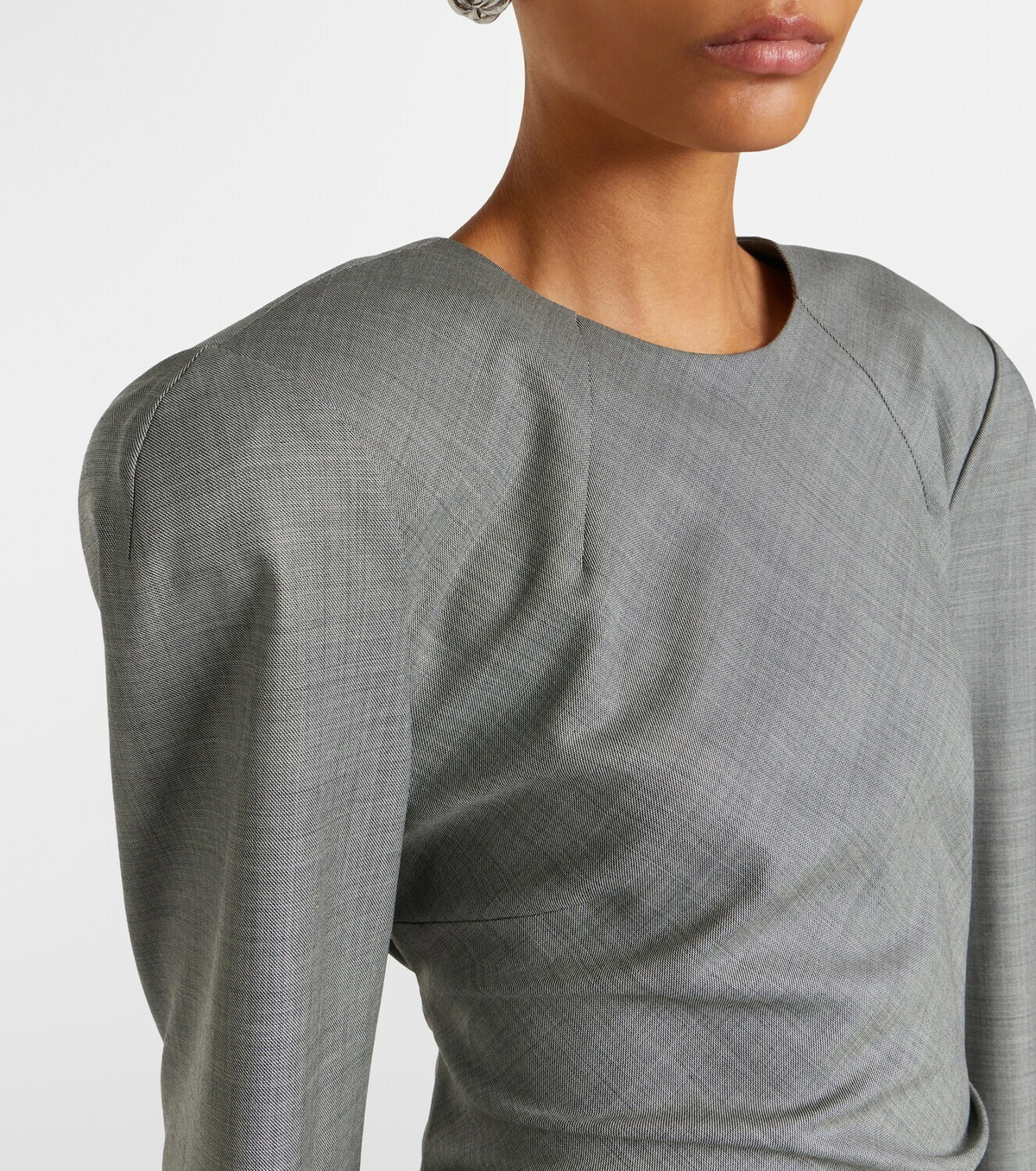 Magda Butrym Wool tie-detail midi dress