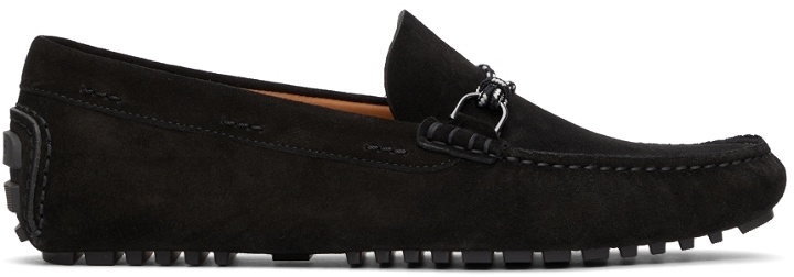 Photo: Boss Black Suede Driver Moc Loafers