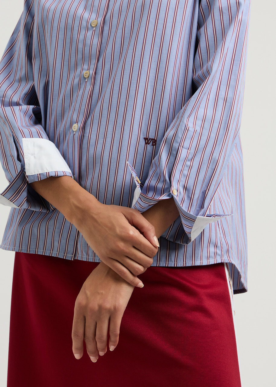 Wales Bonner Lotus Striped Cotton-poplin Shirt Multicoloured Wales Bonner Lotus Striped Cotton-poplin Shirt Multicoloured