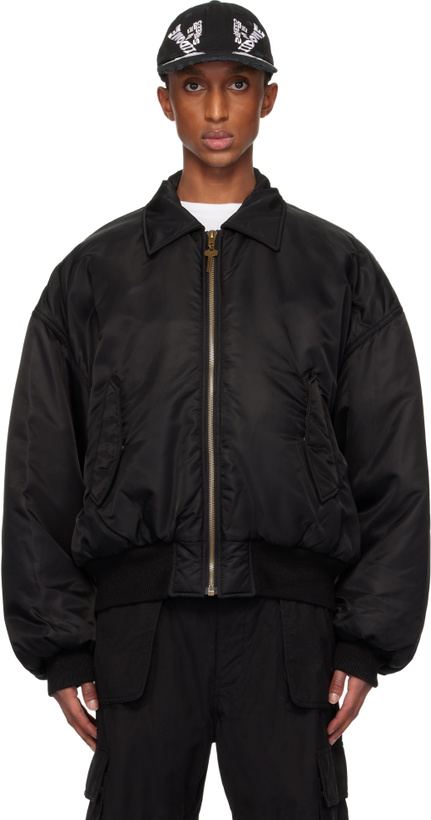 Photo: We11done Black Collar Bomber Jacket