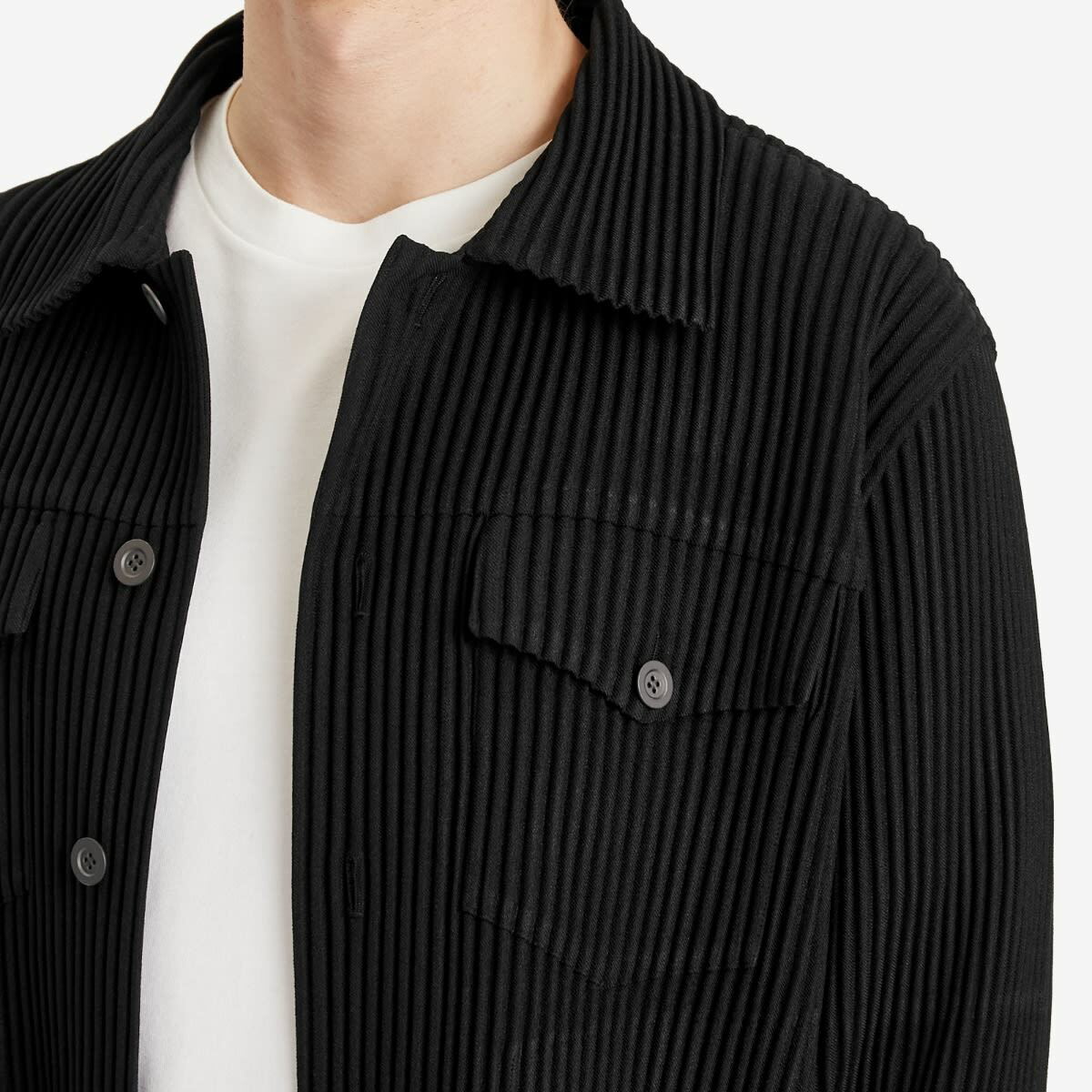 HOMME PLISSE ブラック　issey miyake Homme Plissé Issey Miyake Men's Pleated Zip Up Cardigan in