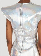 Metallic Bustier Dress in Silver