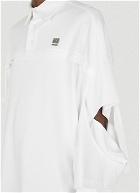 Cut-Out Polo Shirt in White