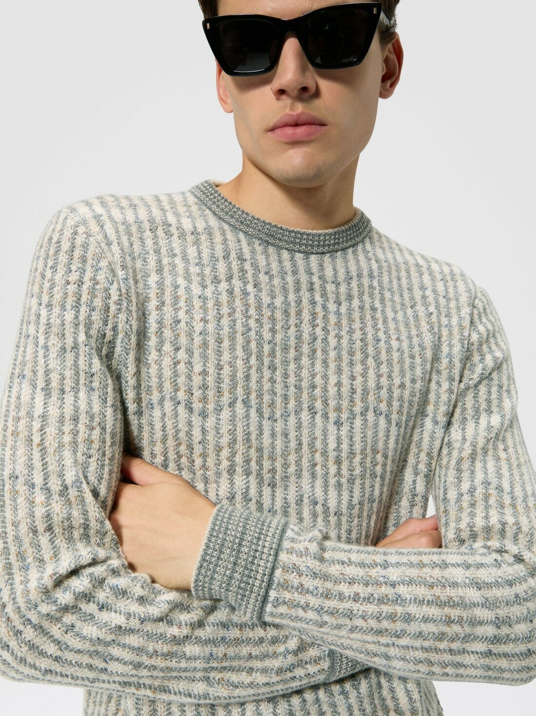 Missoni - Cashmere and viscose zig zag pullover, Men, Beige