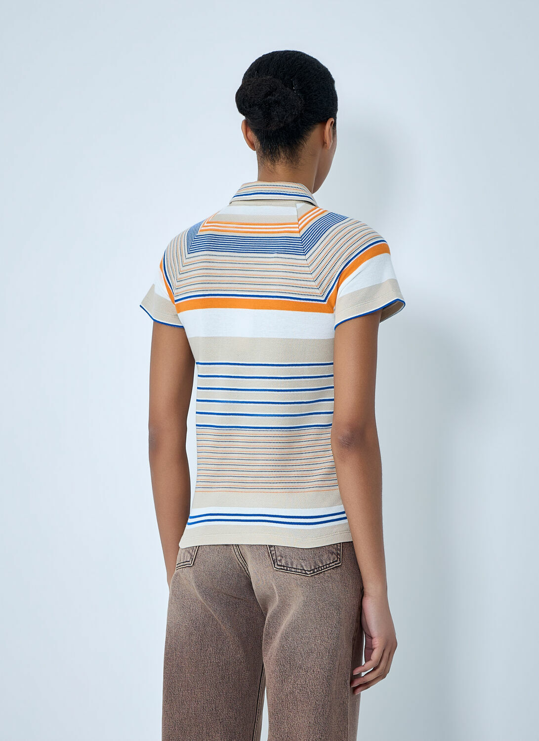 Lacoste Slim Fit Striped Piqué Polo Shirt
