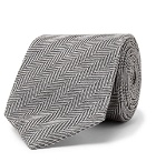 TOM FORD - 8cm Herringbone Woven Silk and Cotton-Blend Tie - Gray