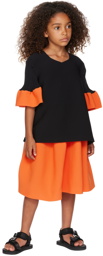 CFCL Kids Black & Orange Pottery Kid 1 Skirt