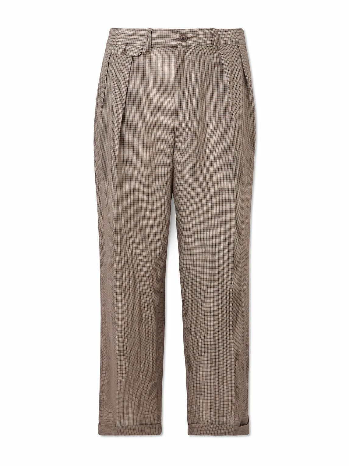 Beams Plus Men's 2 Pleat Twill Trouser in Cement Beams Plus