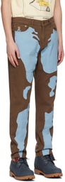 KidSuper Brown Embroidered Jeans