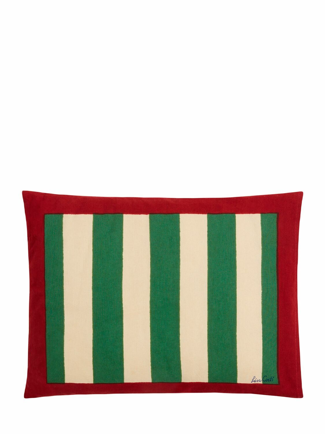 LISA CORTI Nizam Stripes Green Baby Cushion