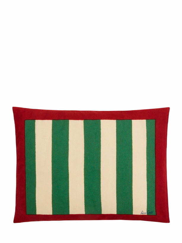 Photo: LISA CORTI Nizam Stripes Green Baby Cushion