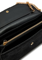 Stella Mccartney Falabella Grained Faux Suede Wallet-on-chain - Black - One Size