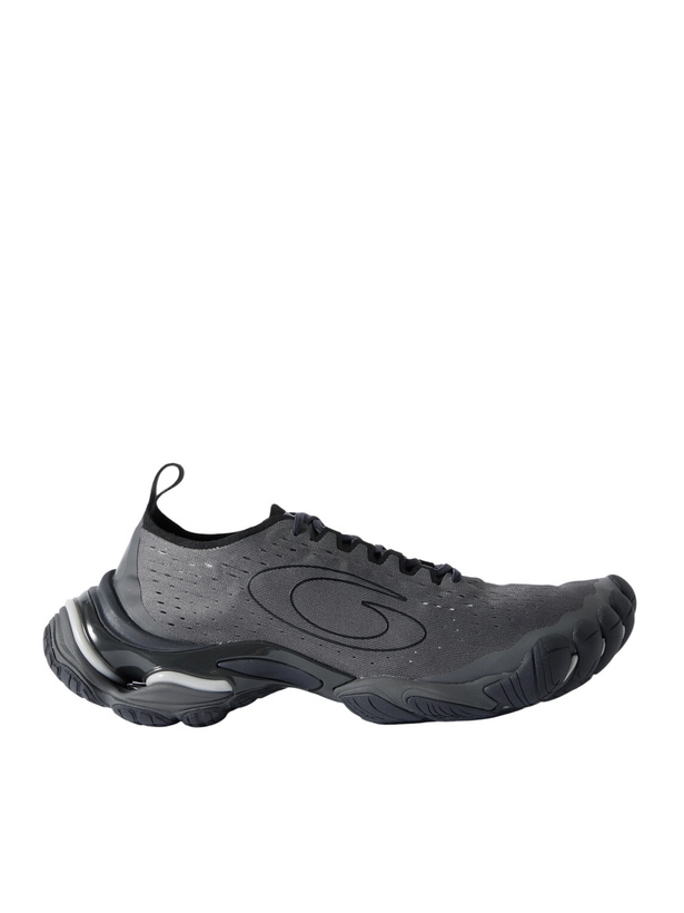 Photo: Balenciaga - Anatomic Mesh Slip-On Sneakers - Gray