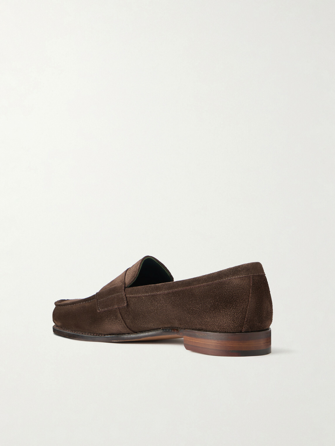 Drake's - Charles Suede Penny Loafers - Brown