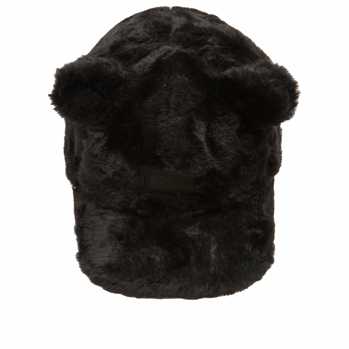 Aries Women's Temple Fluffy Ear Cap in Black 