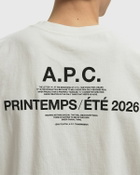 A.P.C. JERSEY BIOLOGIQUE TEINTUREINERALE Beige Mens Shortsleefe