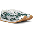 Bottega Veneta Green & Silver Orbit Sneakers