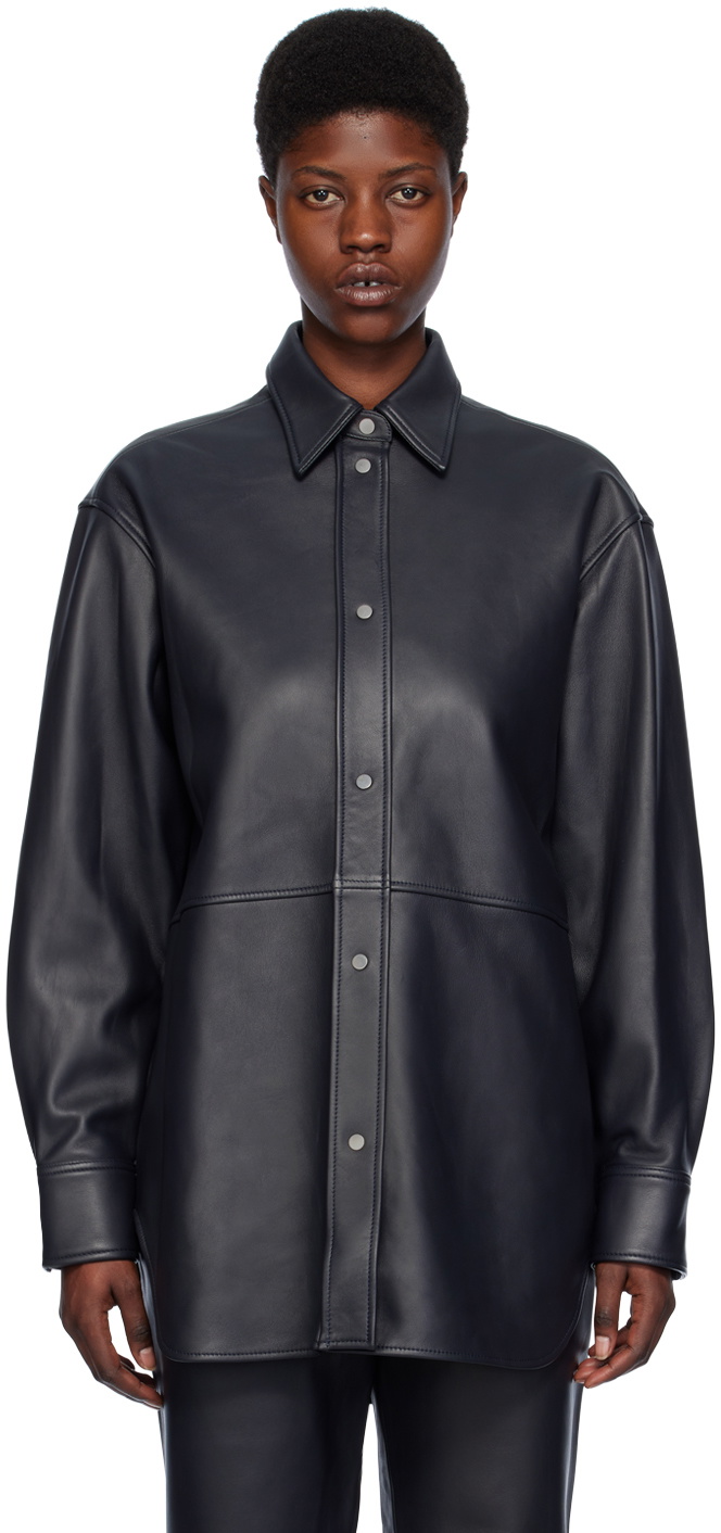 【関税込み】Studio Nicholson ブラック Santos レザーシャツ black-santos-leather-shirt.jpg