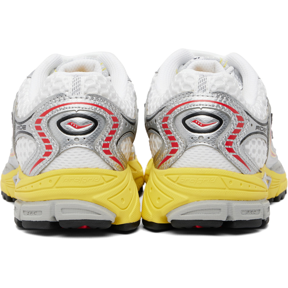 Saucony White & Silver Progrid Ride 1 Sneakers