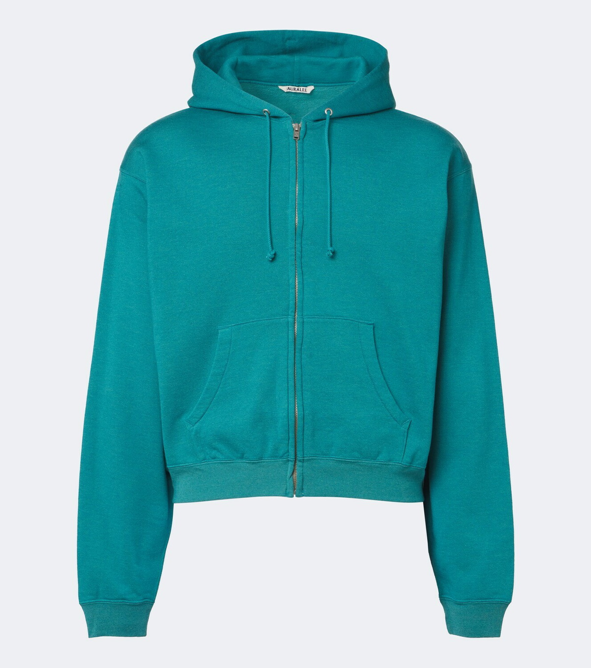 Auralee Cotton, wool, and silk zip-up hoodie