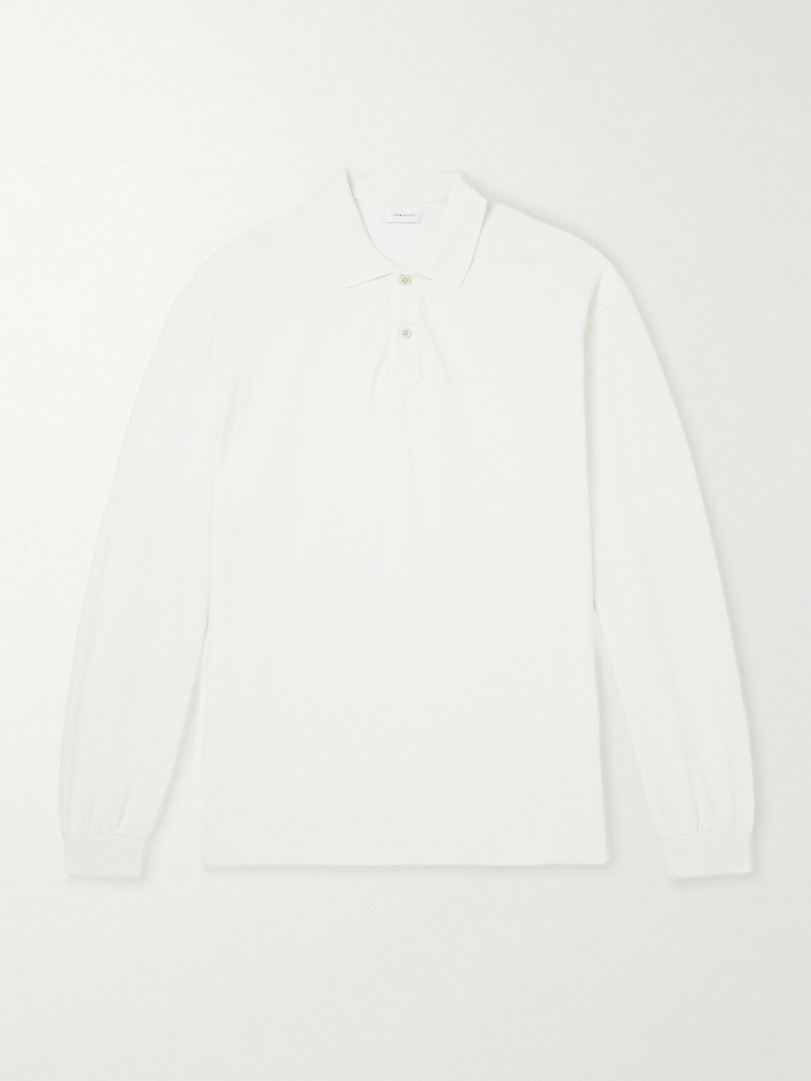 John Elliott - Oversized Cotton-Piqué Polo Shirt - White