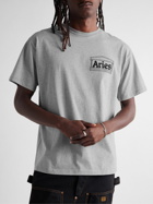 Aries - Logo-Print Cotton-Jersey T-Shirt - Gray