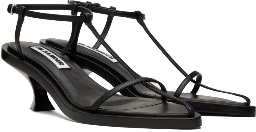 Jil Sander Black Cage Heeled Sandals Jil Sander