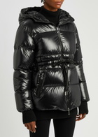 Moncler Taleve Hooded Quilted Shell Jacket Black