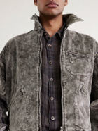KAPITAL - Hunter Drizzle Cotton-Velvet Blouson Jacket - Black