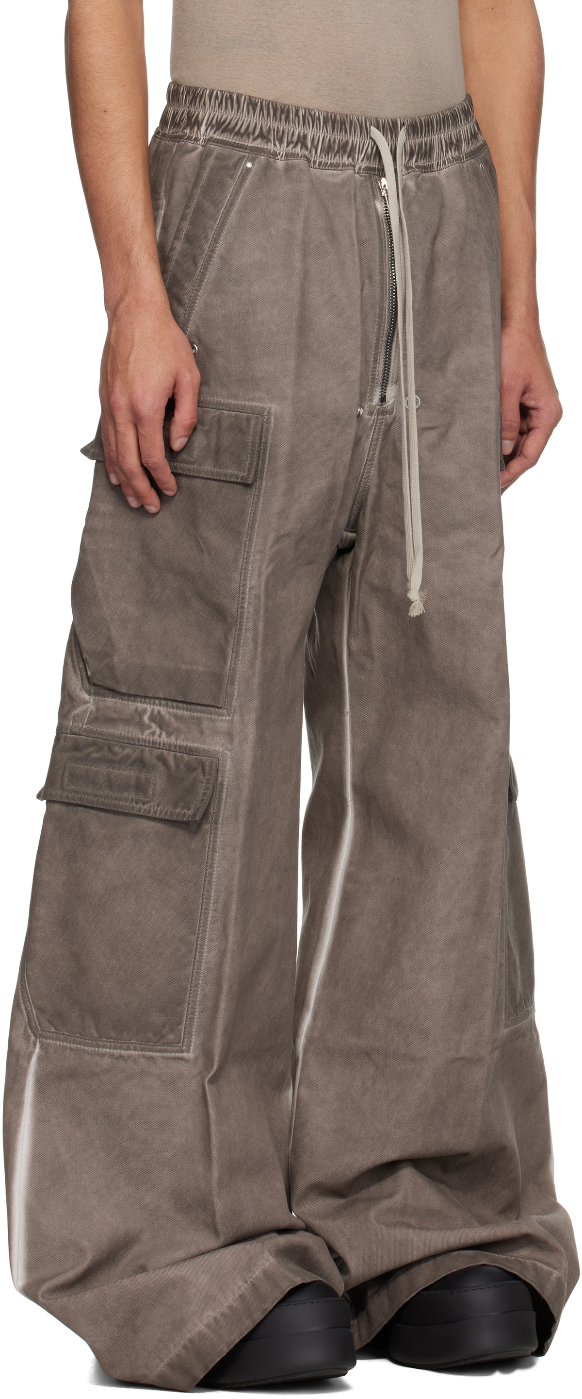 【美品タグ付】RICK OWENS DRKSHDW パンツ ゴッドグレー M Rick Owens DRKSHDW Gray Hollywood Double Cargo Jumbo Belas Pants