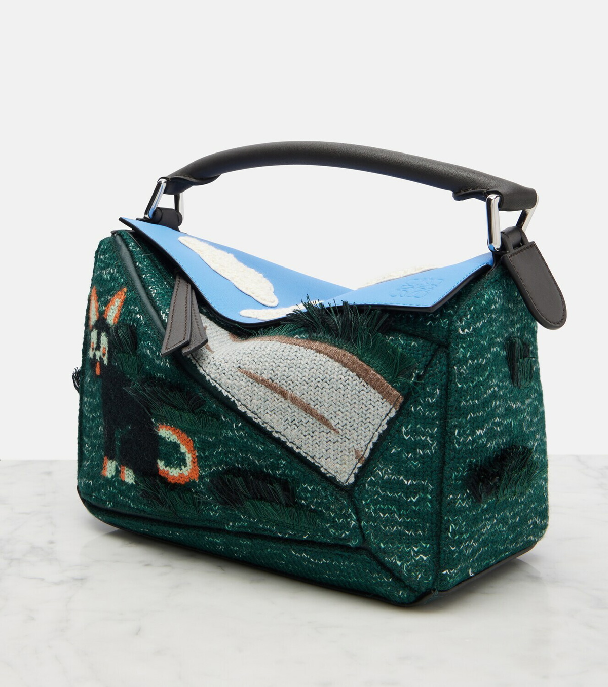 Loewe x Louis Wain Futurist Cat Puzzle tote bag