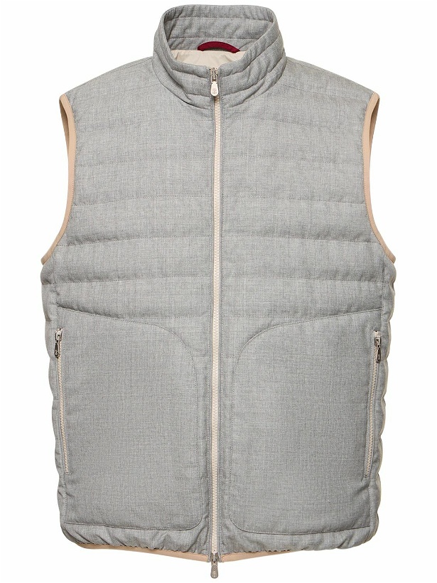 Photo: BRUNELLO CUCINELLI - Wool Zip-down Vest