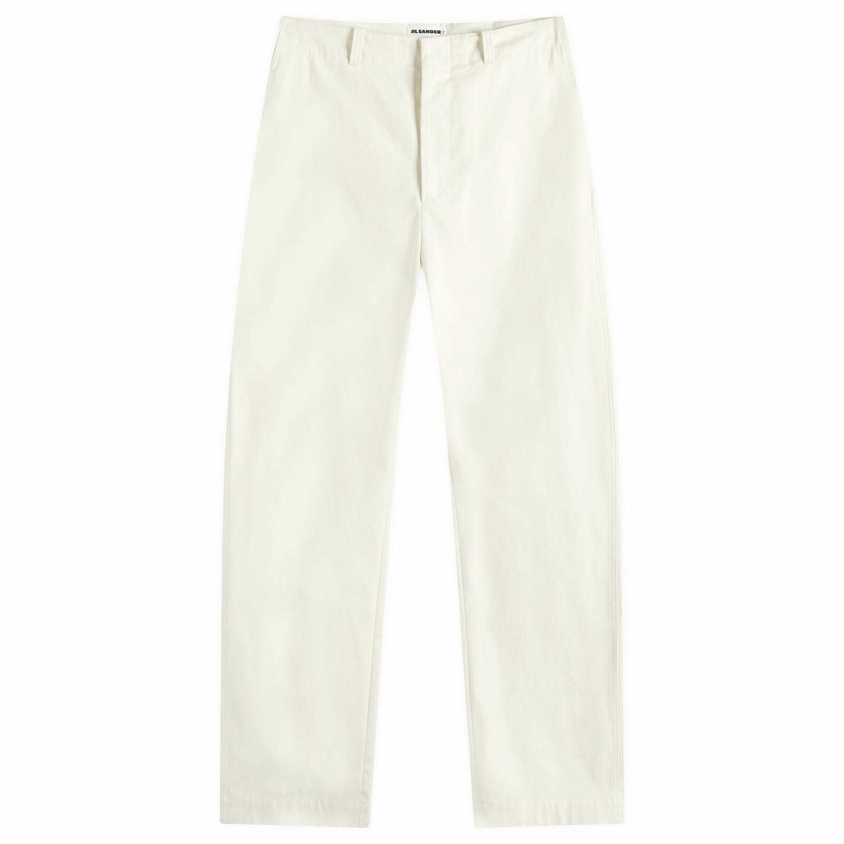 Jil Sander+ Men's Regular Fit Straight Chinos in Eggshell