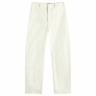 Jil Sander+ Men's Regular Fit Straight Chinos in Eggshell