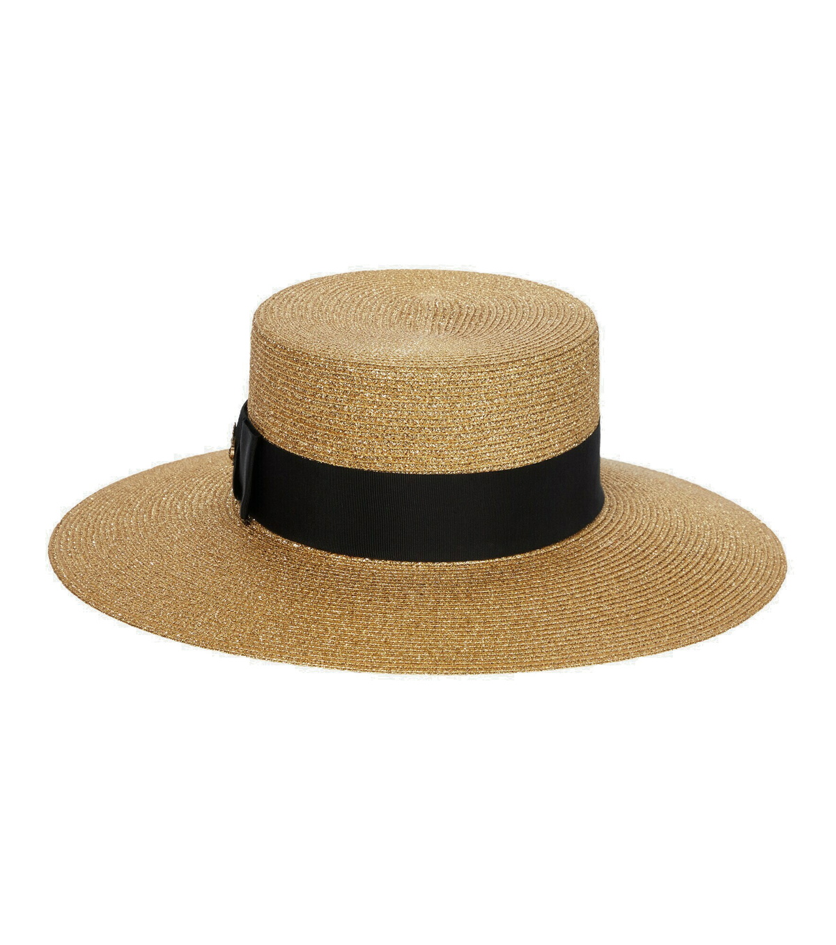 Gucci - Embellished lamé straw hat Gucci display picture 2