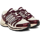 adidas Originals White & Burgundy Adistar Control 5 Sneakers