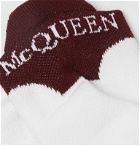 Alexander McQueen - Logo-Intarsia Stretch Cotton-Blend No-Show Socks - White
