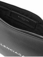 Balenciaga - Logo-Print Creased-Leather Pouch