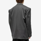 Balenciaga Men's Houndstooth Oversized Tailored Jacket in Grey