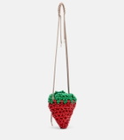 Alémais Strawberry Mini beaded crossbody bag