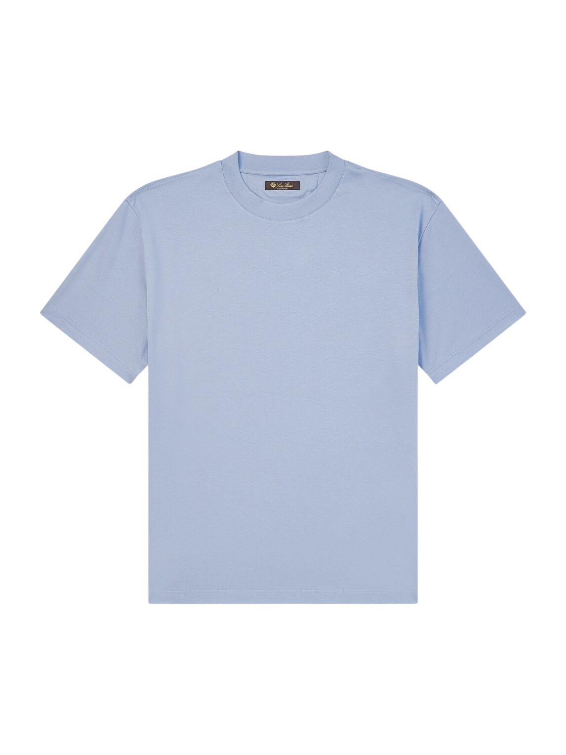 Loro Piana - Logo-Embroidered Cotton-Jersey T-Shirt - Blue Loro Piana