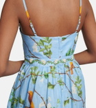 Agua by Agua Bendita Acacias Aves printed linen midi dress