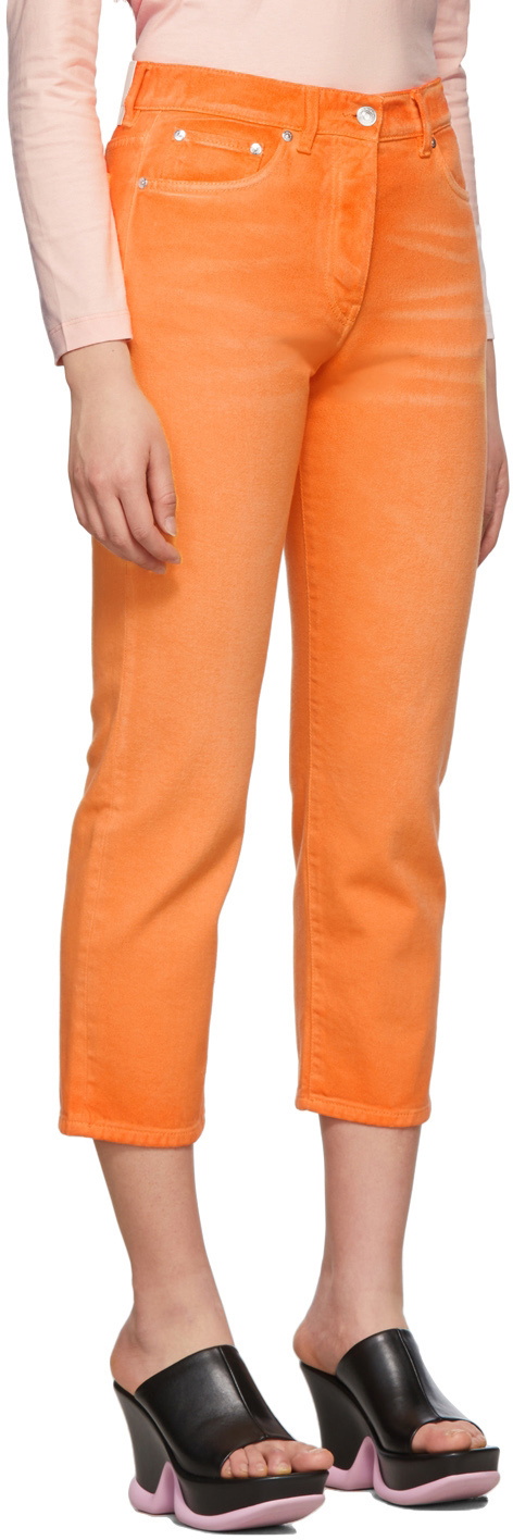 MSGM Orange Faded Jeans