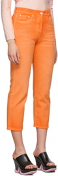 MSGM Orange Faded Jeans