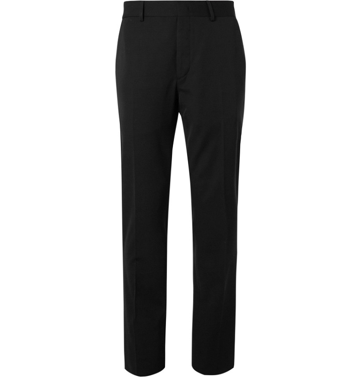 Photo: Fendi - Black Slim-Fit Tapered Virgin Wool-Twill Trousers - Black