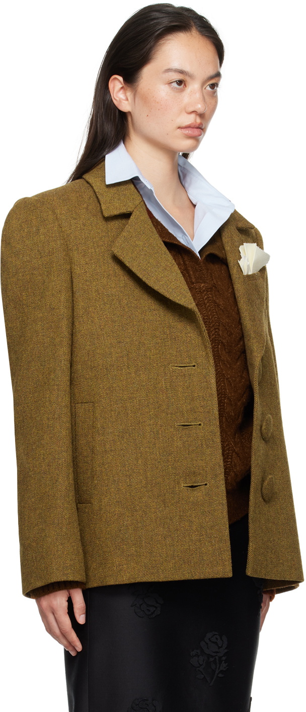 SHUSHU/TONG Brown Oversized Blazer