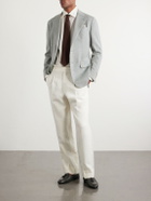 Thom Sweeney - Wool, Silk and Linen-Blend Blazer - Green